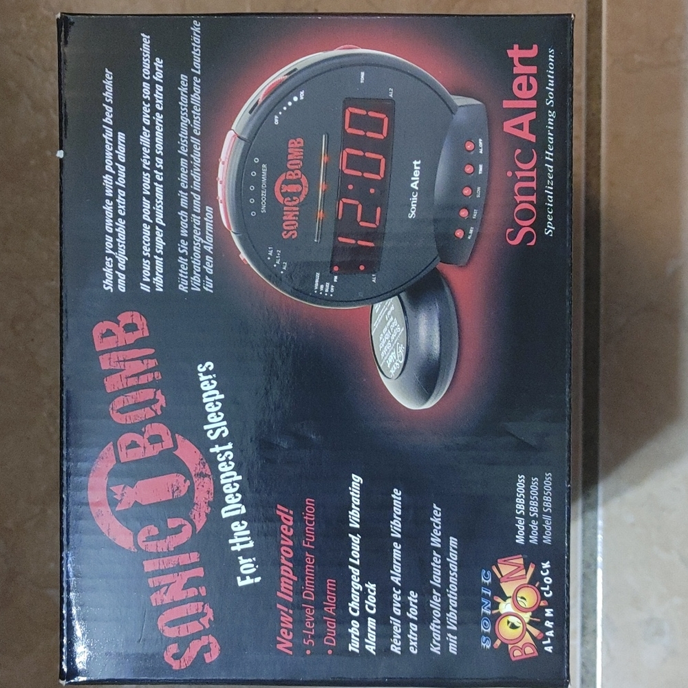 Sonic Bomb Alarm Clock NIB